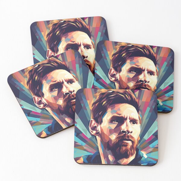 Item preview, Lionel Messi Portrait Abstract Digital Football Player designed and sold by WeebsDomain.