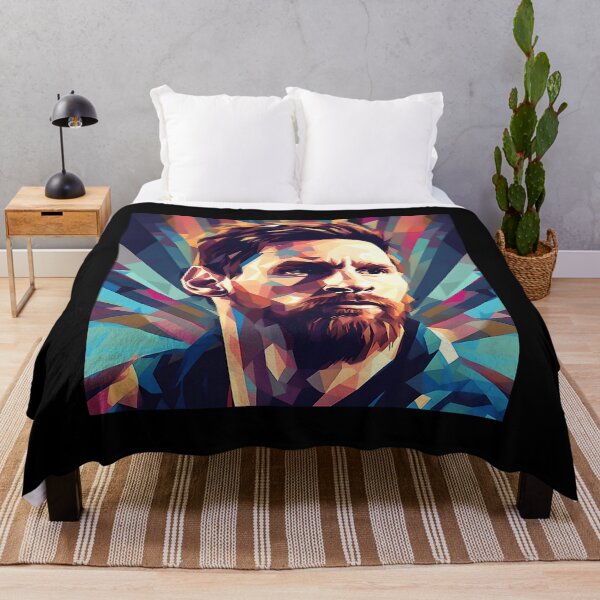 Item preview, Lionel Messi Portrait Abstract Digital Football Player designed and sold by WeebsDomain.