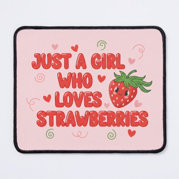 Item preview, Just a Girl Who Loves Strawberries Cute Kawaii Strawberry Design designed and sold by GiftsCreek.