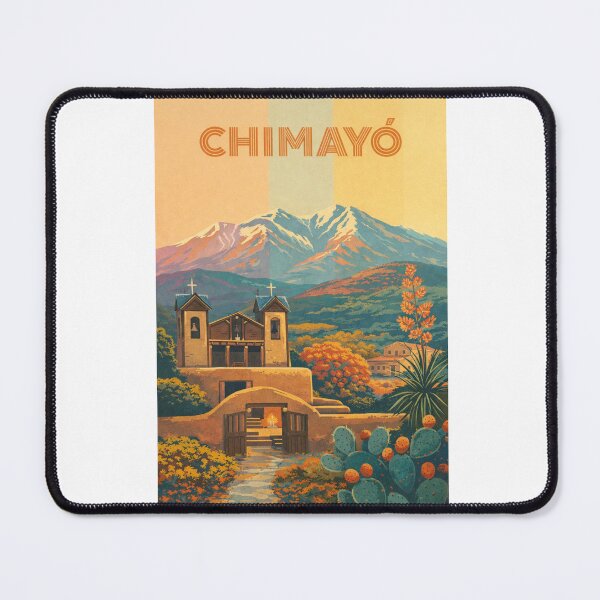 Item preview, Chimayó New Mexico – Sacred Pilgrimage Site with El Santuario and Sangre de Cristo Mountains designed and sold by Aryabek.