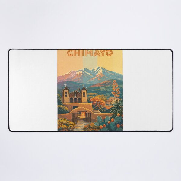 Item preview, Chimayó New Mexico – Sacred Pilgrimage Site with El Santuario and Sangre de Cristo Mountains designed and sold by Aryabek.