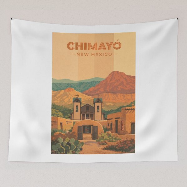 Item preview, Chimayó New Mexico – Historic Adobe Village and Healing Sanctuary in Santa Fe County near Truchas Peaks designed and sold by Aryabek.