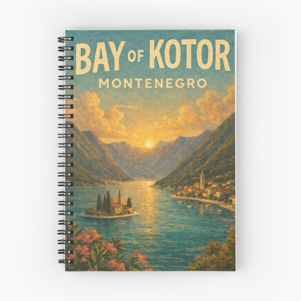 Item preview, Bay of Kotor Montenegro – Sunset Over Adriatic Inlet with Kotor Old Town and Perast near Sveti Đorđe Island designed and sold by Aryabek.