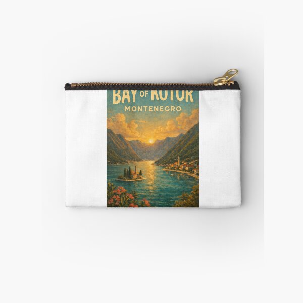 Item preview, Bay of Kotor Montenegro – Sunset Over Adriatic Inlet with Kotor Old Town and Perast near Sveti Đorđe Island designed and sold by Aryabek.