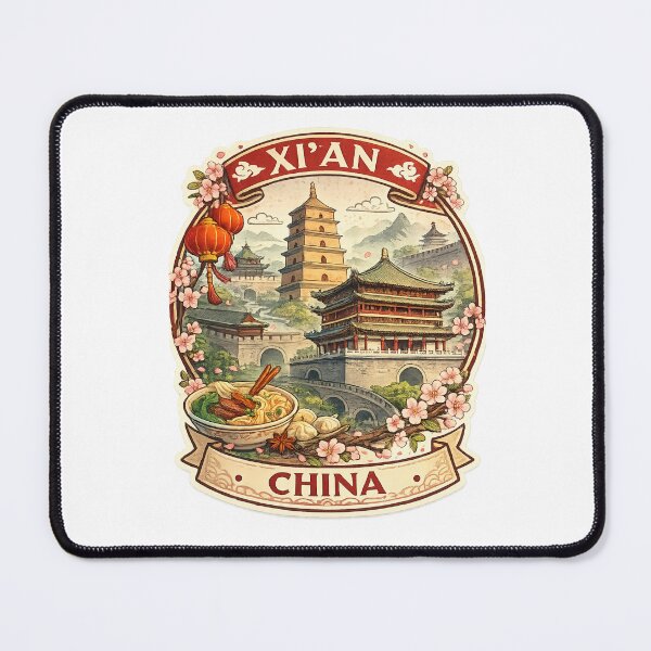 Item preview, Xi’an China – Big Wild Goose Pagoda and Lanterns in Silk Road Capital near Muslim Quarter and Huashan designed and sold by Aryabek.