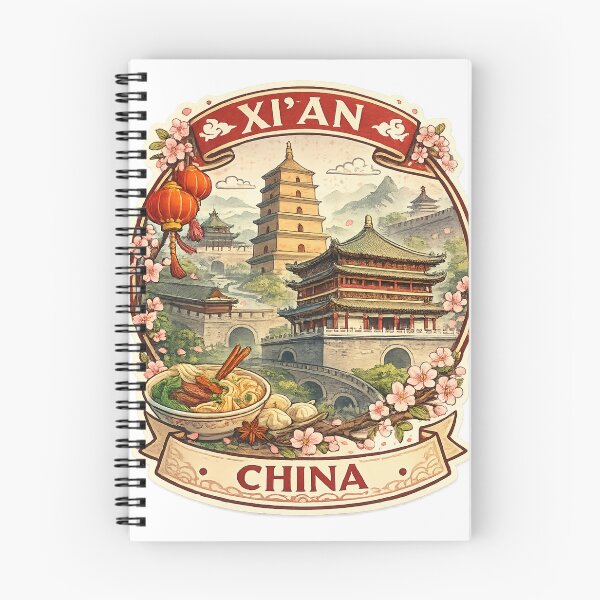 Item preview, Xi’an China – Big Wild Goose Pagoda and Lanterns in Silk Road Capital near Muslim Quarter and Huashan designed and sold by Aryabek.