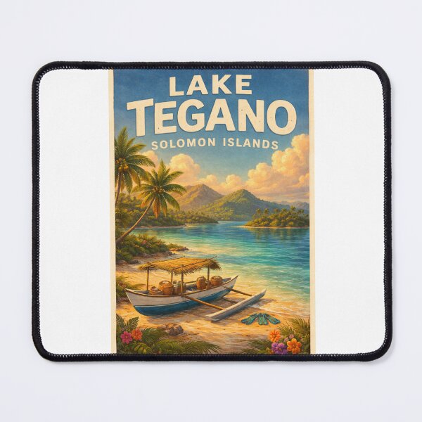 Item preview, Lake Tegano Solomon Islands – Remote Island Shoreline with Tropical Canoes and Coral Waters in East Rennell designed and sold by Aryabek.