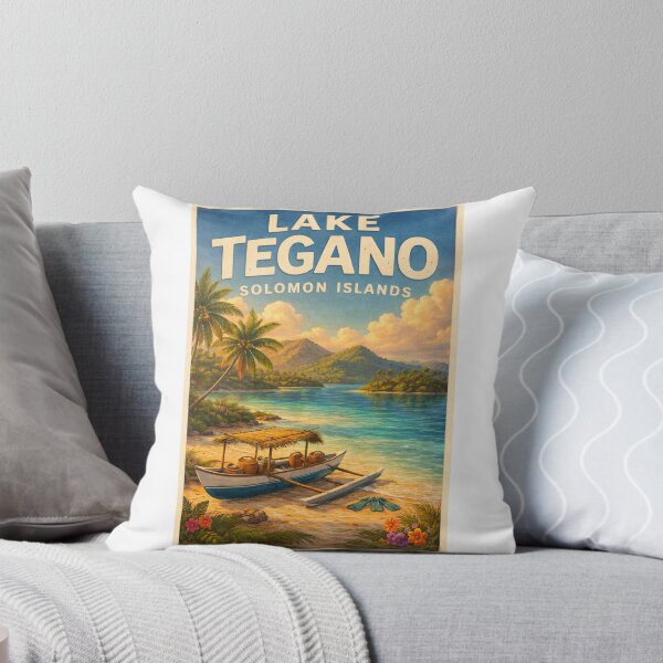 Item preview, Lake Tegano Solomon Islands – Remote Island Shoreline with Tropical Canoes and Coral Waters in East Rennell designed and sold by Aryabek.