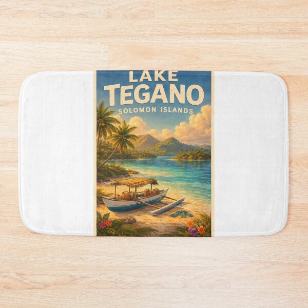 Item preview, Lake Tegano Solomon Islands – Remote Island Shoreline with Tropical Canoes and Coral Waters in East Rennell designed and sold by Aryabek.
