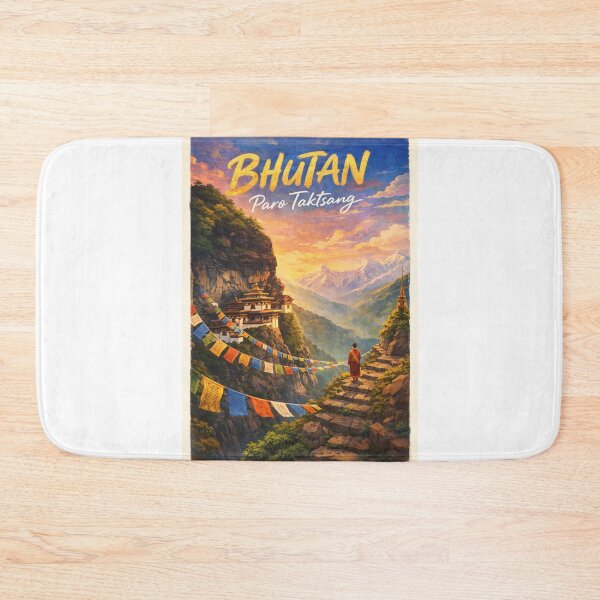 Item preview, Paro Taktsang Bhutan – Cliffside Tiger’s Nest Monastery in the Eastern Himalayas above Paro Valley designed and sold by Aryabek.
