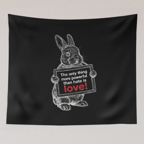 Item preview, Love Is Powerful Rabbit designed and sold by AdyKurniawan.