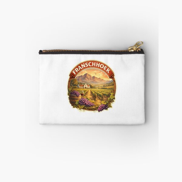 Item preview, Franschhoek South Africa – Wine Country Landscape with Vineyards and Historic Cellars beneath Cape Mountains designed and sold by Aryabek.