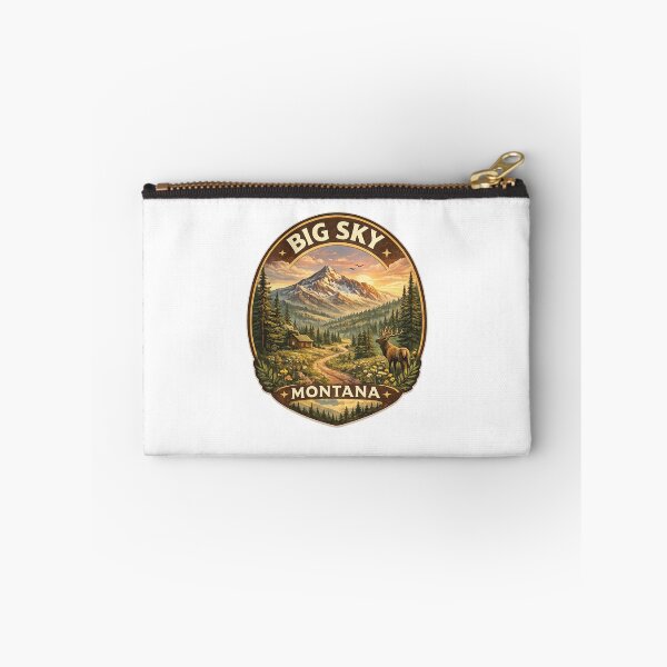 Item preview, Big Sky Montana USA – Alpine Wilderness Scene with Lone Elk and Snow-Capped Peaks in Gallatin Range designed and sold by Aryabek.