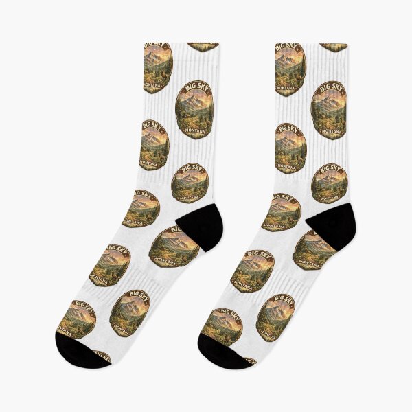 Item preview, Big Sky Montana USA – Alpine Wilderness Scene with Lone Elk and Snow-Capped Peaks in Gallatin Range designed and sold by Aryabek.