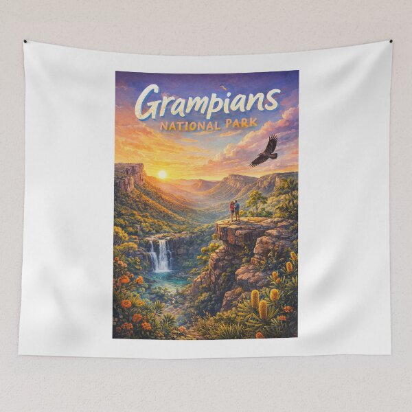 Item preview, Grampians National Park Australia – Rocky Cliffs, Waterfalls, and Sunset Views in Victoria’s Great Dividing Range designed and sold by Aryabek.