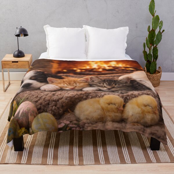 Item preview, Cuddly bunch in the Easter nest by the fireplace designed and sold by Cerberus-Art.