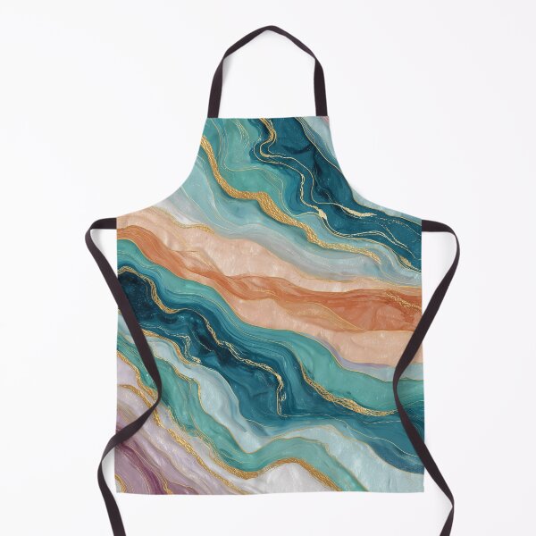 Item preview, Turquoise and coral marble pattern designed and sold by Letteraddicted.