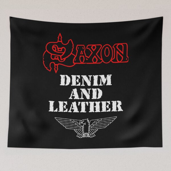 Item preview, Saxon Denim And Leather Classic Old School Heavy Metal Nwobhm designed and sold by MCZTorres.