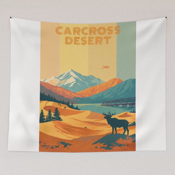 Item preview, Carcross Desert Yukon Canada – Dunes, Mountains and Elk Silhouette in Southern Lakes Region designed and sold by Places On Earth.