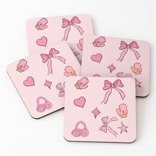 Item preview, coquette pink Girly girl bows ribbons hearts stars and retro vintage stuff for girls  designed and sold by Artonmytee.