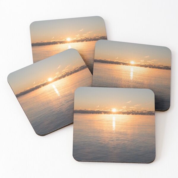 Item preview, Brilliant Golden Sunrise Over Smoky Water designed and sold by Georgia Mizuleva.