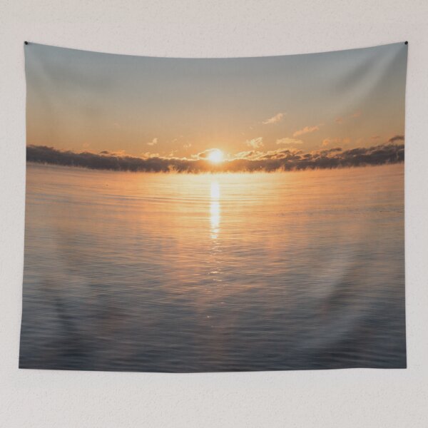 Item preview, Brilliant Golden Sunrise Over Smoky Water designed and sold by Georgia Mizuleva.
