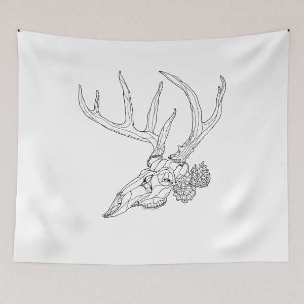 Item preview, Whitetail Buck Skull Pine Cones designed and sold by qrfwhislu5.