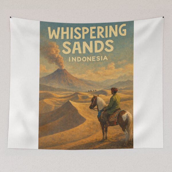 Item preview, Whispering Sands Indonesia – Horseback Riders and Volcanic Dunes near Mount Bromo in East Java designed and sold by Places On Earth.