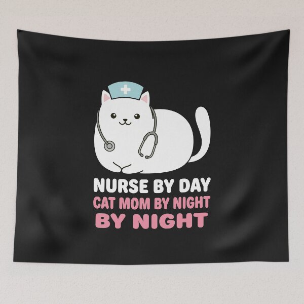 Item preview, Nurse By Day Cat Mom By Night designed and sold by AdyKurniawan.