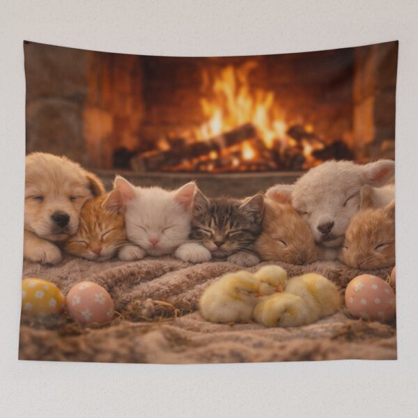 Item preview, Easter idyll in the warm fireplace light designed and sold by Cerberus-Art.