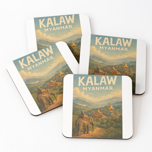 Item preview, Kalaw Myanmar – Elephant Trekking View of Golden Pagodas and Mountain Landscape in Shan State designed and sold by Places On Earth.