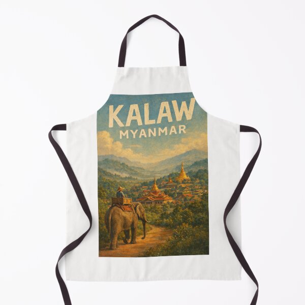 Item preview, Kalaw Myanmar – Elephant Trekking View of Golden Pagodas and Mountain Landscape in Shan State designed and sold by Places On Earth.