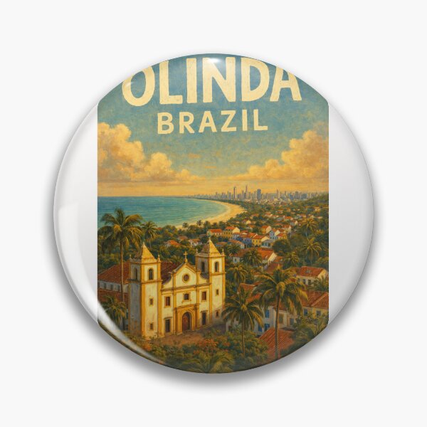 Item preview, Olinda Brazil – Baroque Church, Palm Trees, and Colorful Colonial Homes Overlooking the Recife Coast designed and sold by Places On Earth.