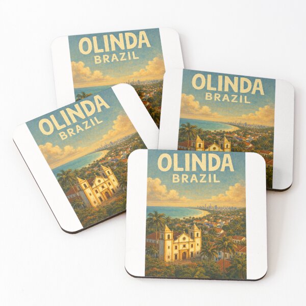 Item preview, Olinda Brazil – Baroque Church, Palm Trees, and Colorful Colonial Homes Overlooking the Recife Coast designed and sold by Places On Earth.