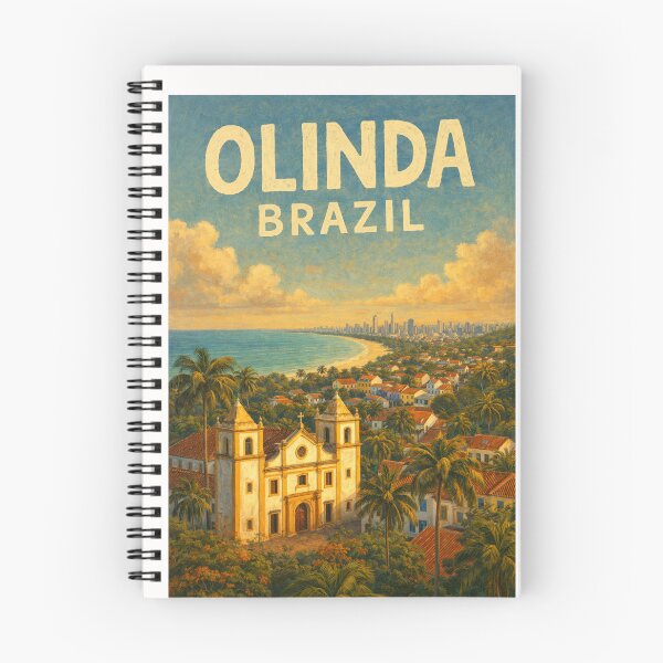 Item preview, Olinda Brazil – Baroque Church, Palm Trees, and Colorful Colonial Homes Overlooking the Recife Coast designed and sold by Places On Earth.