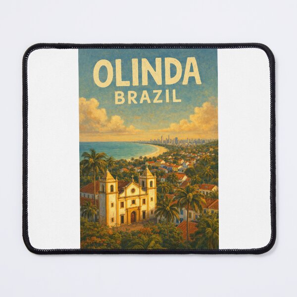 Item preview, Olinda Brazil – Baroque Church, Palm Trees, and Colorful Colonial Homes Overlooking the Recife Coast designed and sold by Places On Earth.