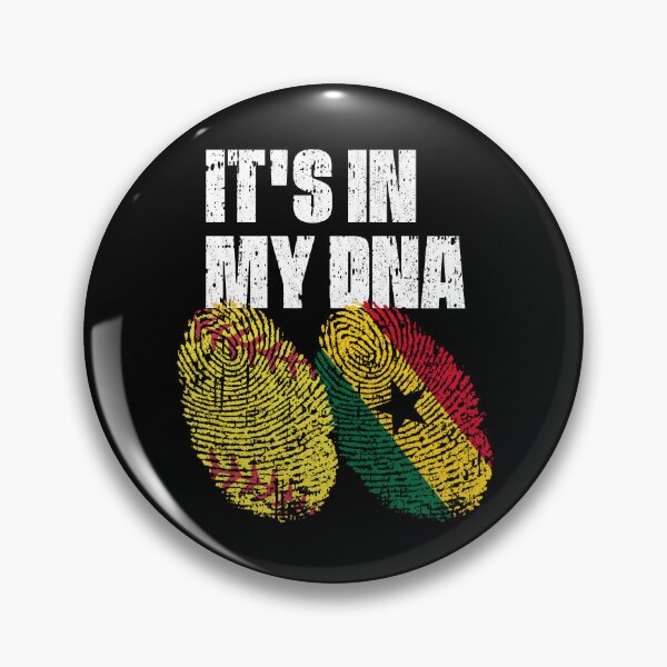 Item preview, IT'S IN MY DNA Softball - Ghana Flag Fingerprint  designed and sold by CosmoKitsch.