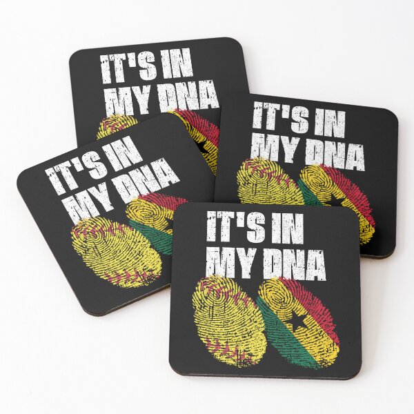 Item preview, IT'S IN MY DNA Softball - Ghana Flag Fingerprint  designed and sold by CosmoKitsch.