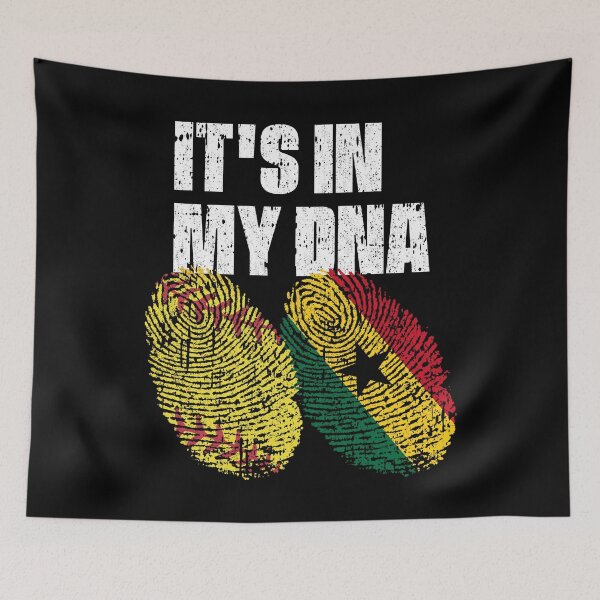 Item preview, IT'S IN MY DNA Softball - Ghana Flag Fingerprint  designed and sold by CosmoKitsch.