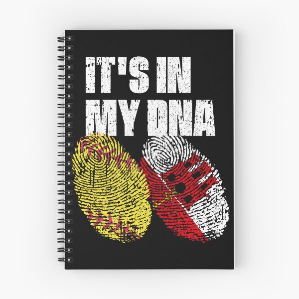 Item preview, IT'S IN MY DNA Softball - Gibraltar Flag Fingerprint  designed and sold by CosmoKitsch.