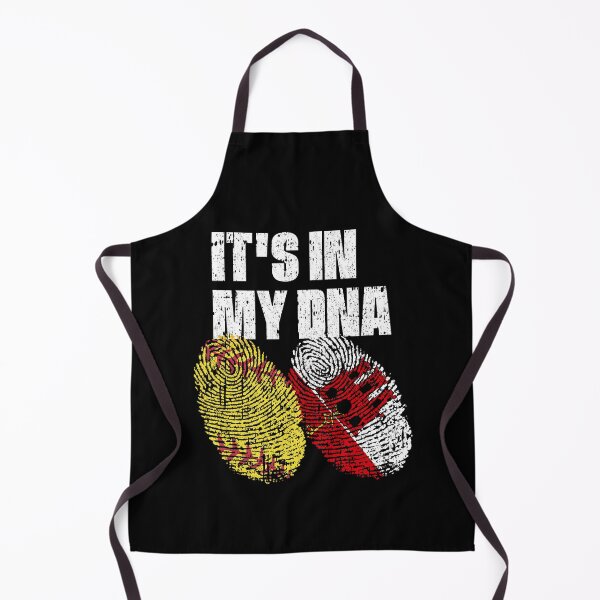 Item preview, IT'S IN MY DNA Softball - Gibraltar Flag Fingerprint designed and sold by CosmoKitsch.