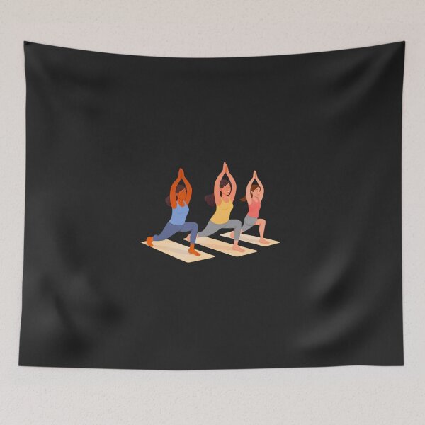 Item preview, Minimalist Yoga Class Group Wellness Flat Illustration Art designed and sold by Wonder Pixel Studio.