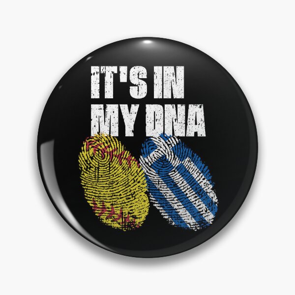 Item preview, IT'S IN MY DNA Softball - Greece Flag Fingerprint  designed and sold by CosmoKitsch.