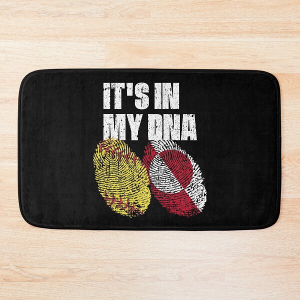 Item preview, IT'S IN MY DNA Softball - Greenland Flag Fingerprint  designed and sold by CosmoKitsch.