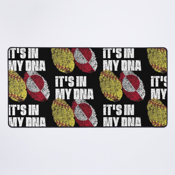 Item preview, IT'S IN MY DNA Softball - Greenland Flag Fingerprint designed and sold by CosmoKitsch.