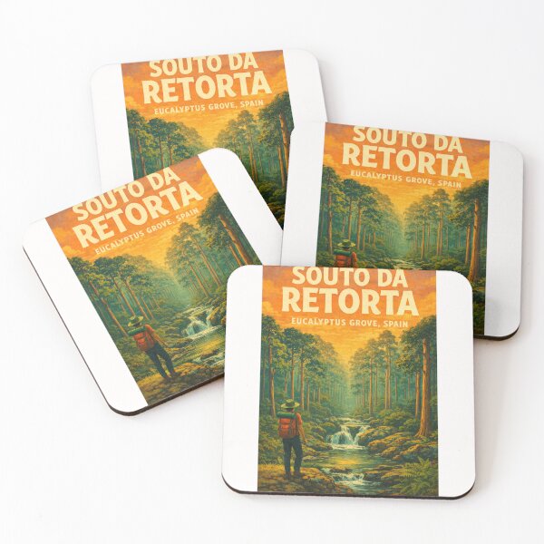 Item preview, Souto da Retorta Spain – Verdant Eucalyptus Grove with Waterfalls and Hiking Trail in Galicia designed and sold by Places On Earth.