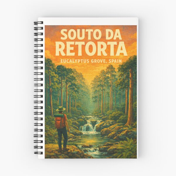 Item preview, Souto da Retorta Spain – Verdant Eucalyptus Grove with Waterfalls and Hiking Trail in Galicia designed and sold by Places On Earth.