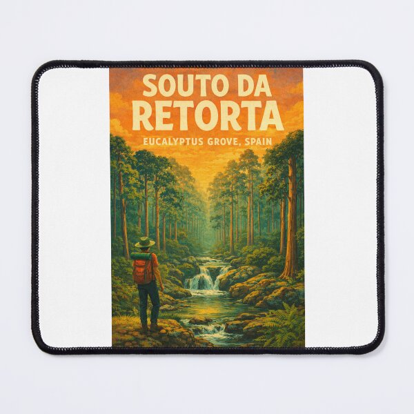 Item preview, Souto da Retorta Spain – Verdant Eucalyptus Grove with Waterfalls and Hiking Trail in Galicia designed and sold by Places On Earth.