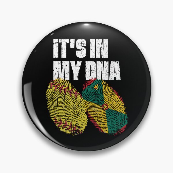 Item preview, IT'S IN MY DNA Softball - Grenada Flag Fingerprint  designed and sold by CosmoKitsch.