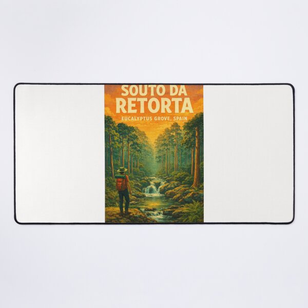 Item preview, Souto da Retorta Spain – Verdant Eucalyptus Grove with Waterfalls and Hiking Trail in Galicia designed and sold by Places On Earth.